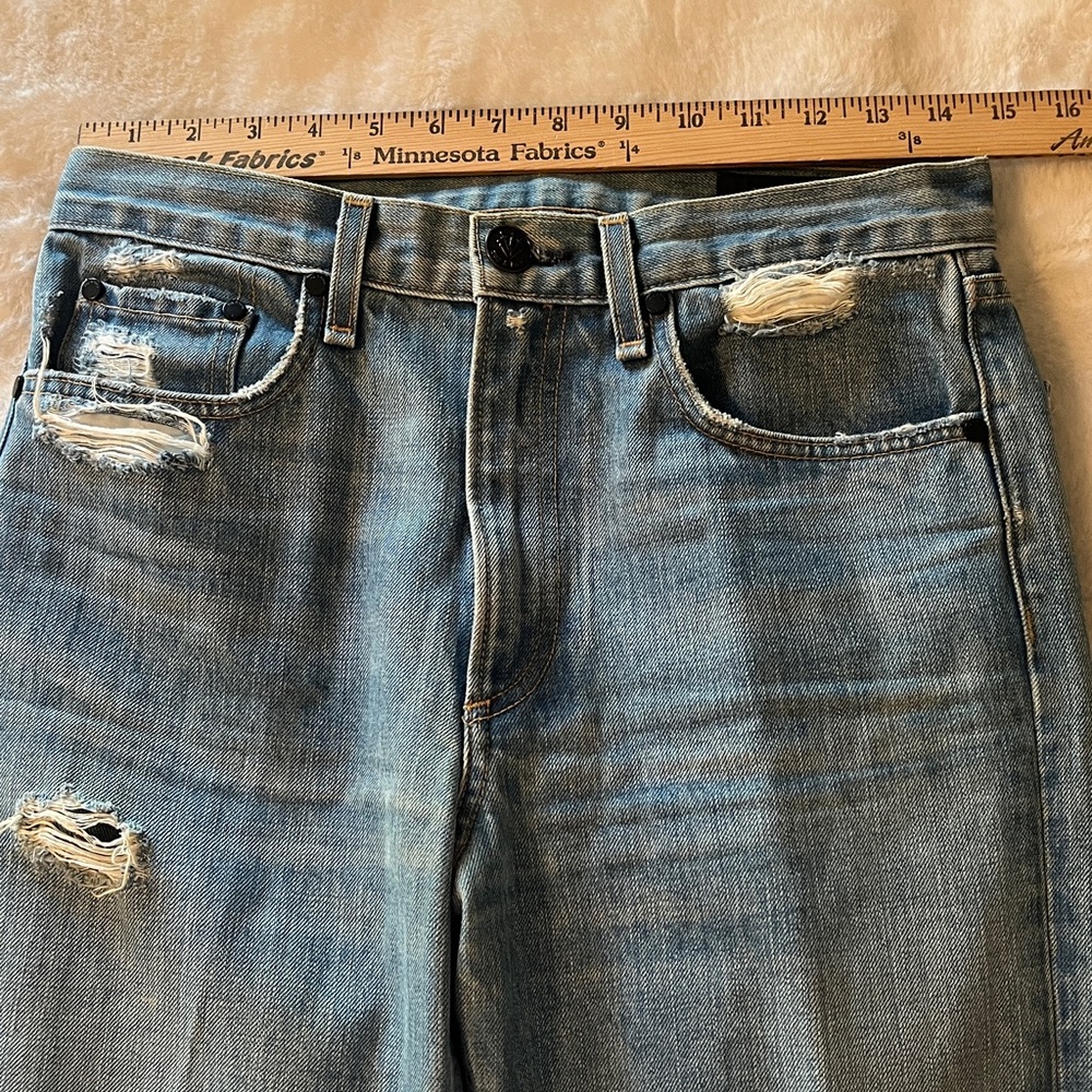 Rag & Bone High-Rise Distressed Ripped Ankle Modele Jeans in color: Shaker - Picture 11 of 16
